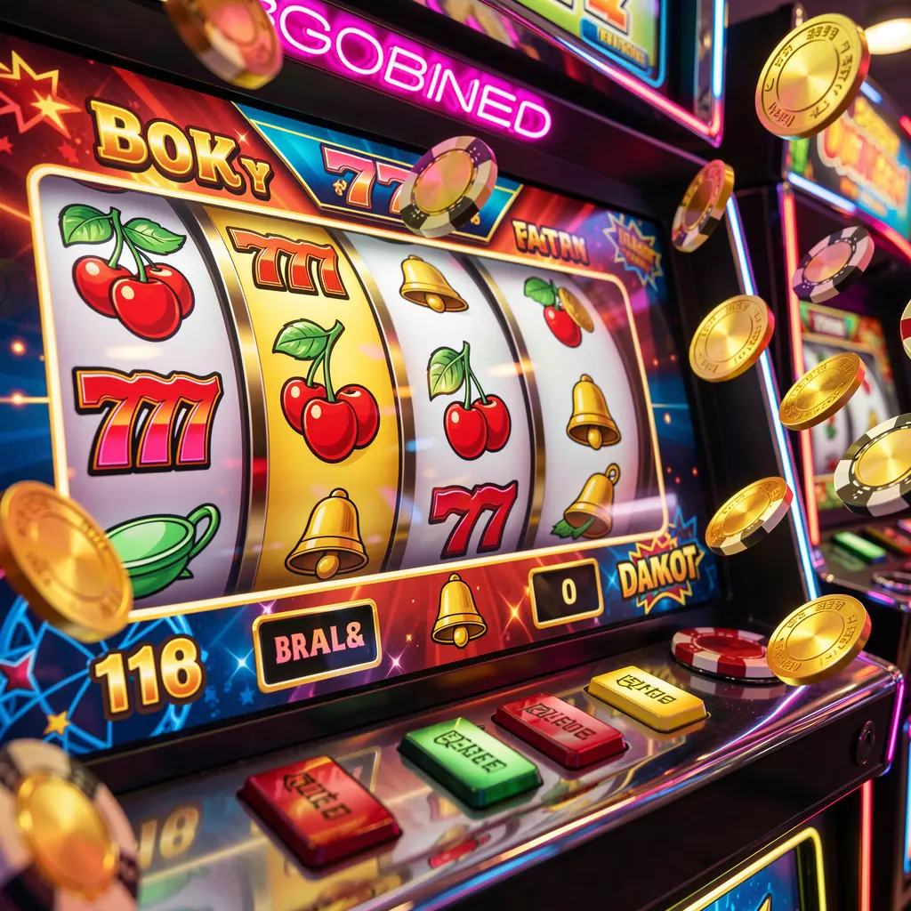 Classic triple seven slot reels with cherries and golden coins falling around representing big wins and premium slot gaming at GV888 for players in Bangladesh